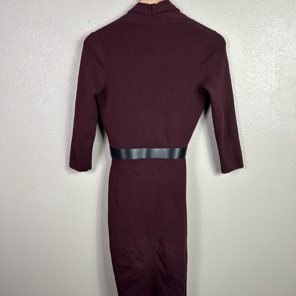 Reiss | Luisa Tailored Wrap Dress Berry - Picture 7 of 7